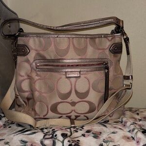 Coach Beige and Brown Crossbody Bag